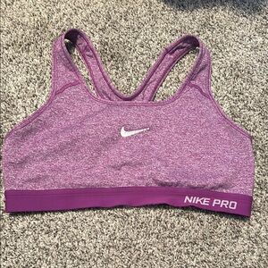 Nike Purple Sports Bra Moisture-Wicking Racerback